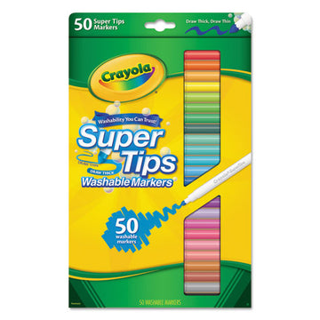 Crayola® Washable Super Tips Markers, Fine-broad Bullet Tips, Assorted Colors, 20-set freeshipping - TVN Wholesale
